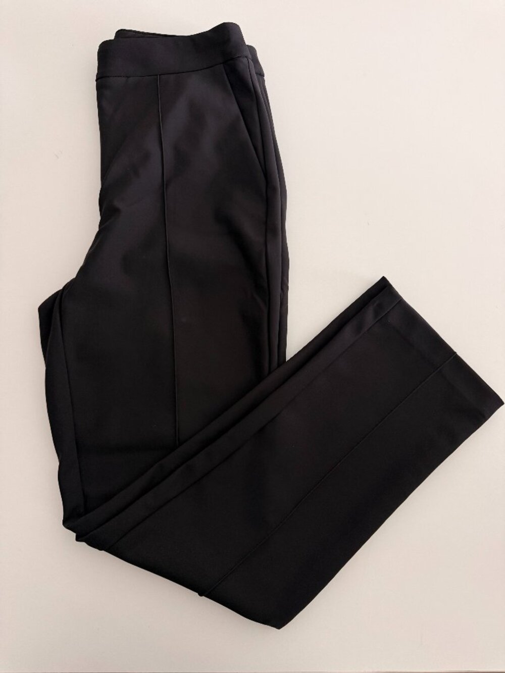 Christian Siriano Black Tailored Wide Leg Pants Size 4